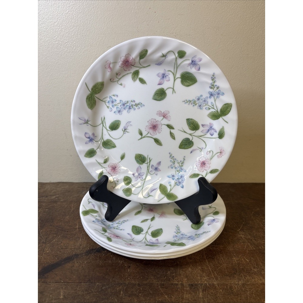 SET OF 4 CORELLE DELICATE ARRAY SALAD PLATES 7 1/4"